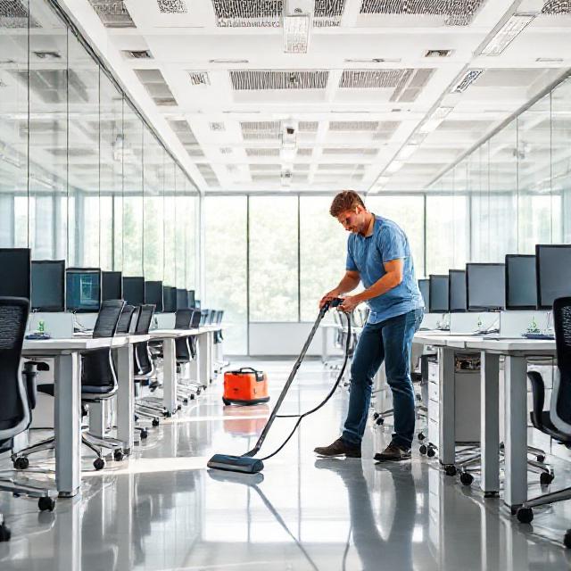 Büroreinigung im modernen Open-Space-Büro